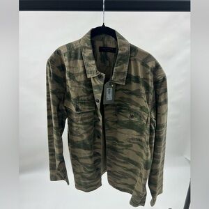 ALL SAINTS CAMO BUTTON SHIRT